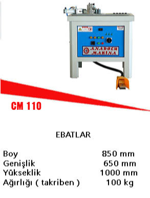 CM-110 kenar bantlama makinası
