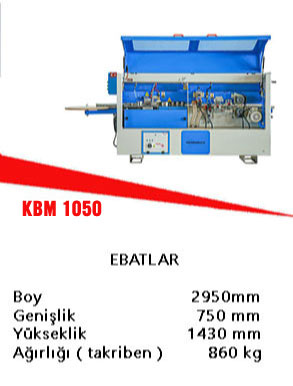 KBM 1050 kenar bantlama makinası