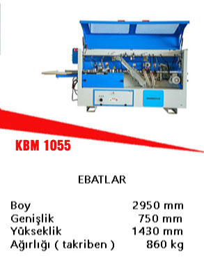 KBM 1055 kenar bantlama makinası