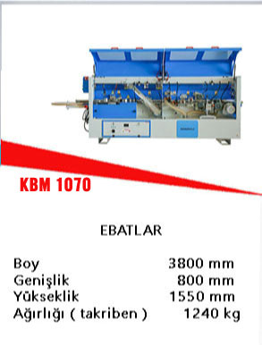 KBM 1070 kenar bantlama makinası