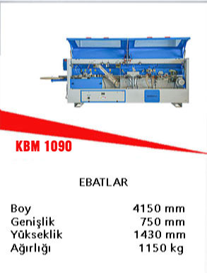 KBM 1090 kenar bantlama makinası