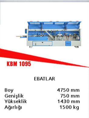 KBM 1095 kenar bantlama makinası