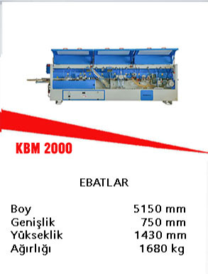 KBM 2000 kenar bantlama makinası